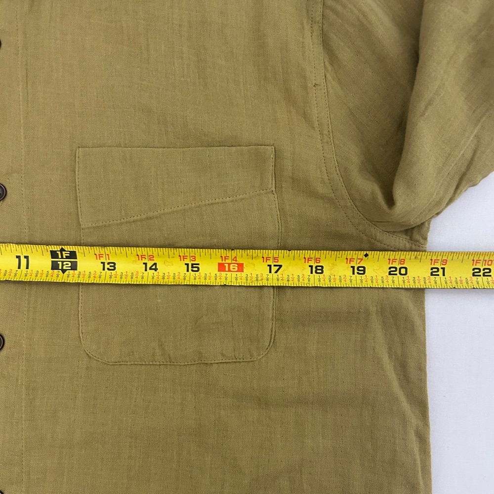 Pact Shirt Womens Medium Olive Green Organic Cotton Long Sleeve Button Down - Picture 6 of 8